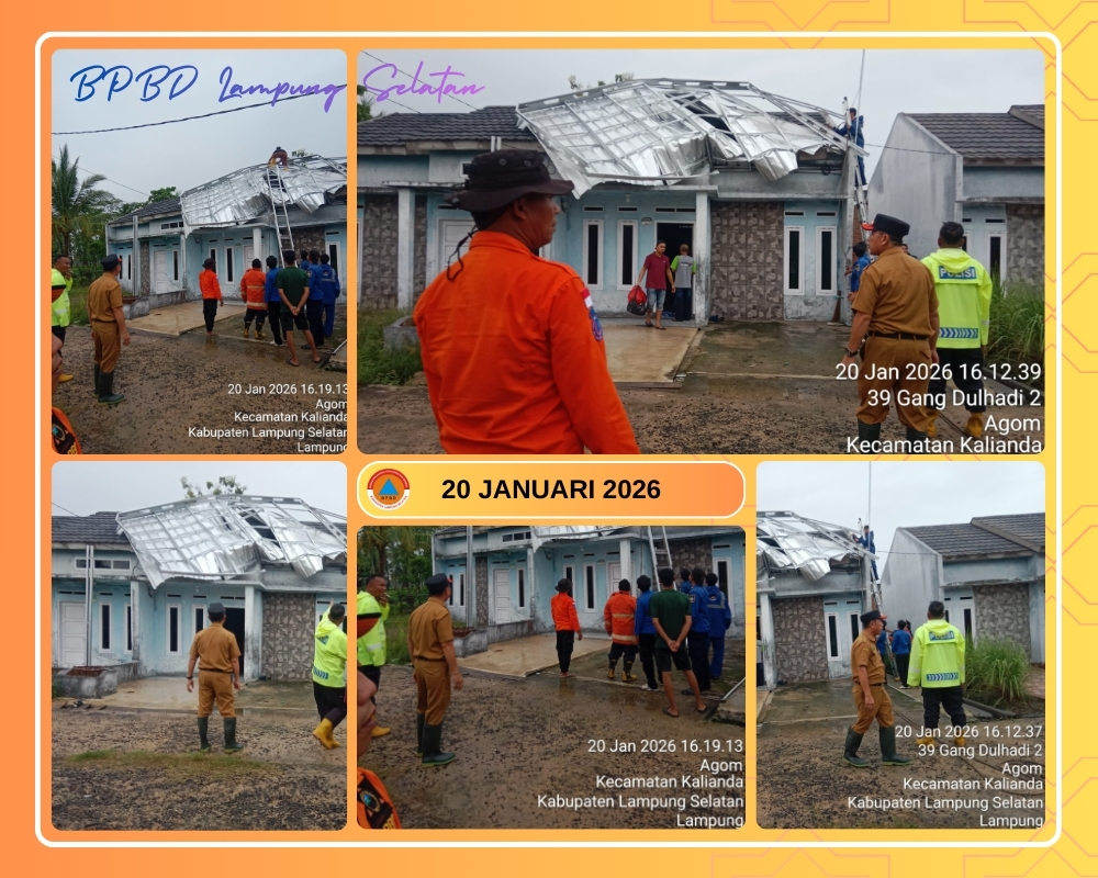 Angin Kencang Rusak 7 Rumah di Kalianda
